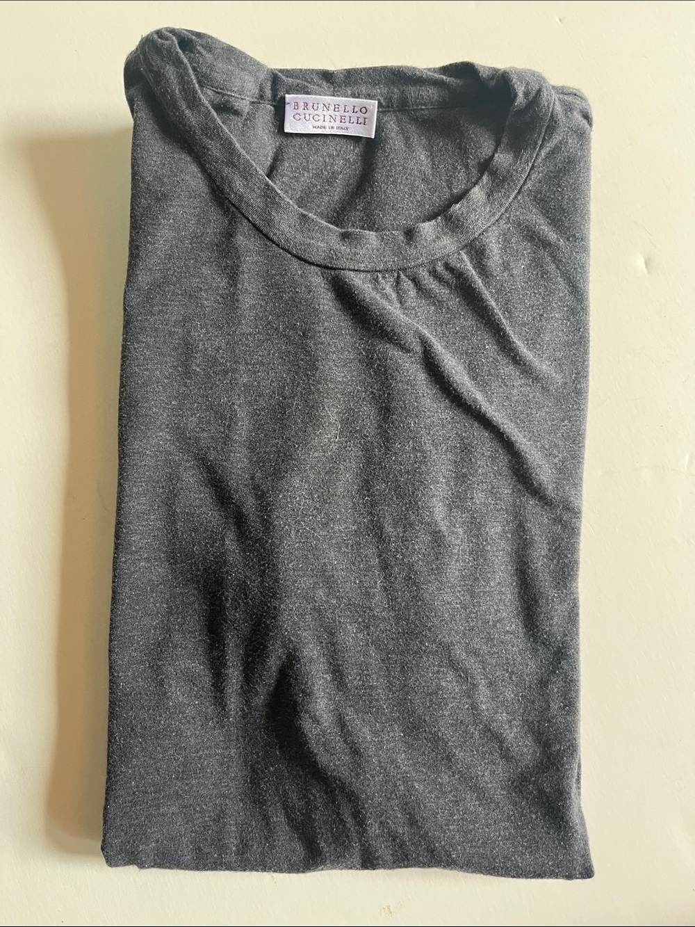Brunello Cucinelli sleeveless charcoal gray T-shirt, medium